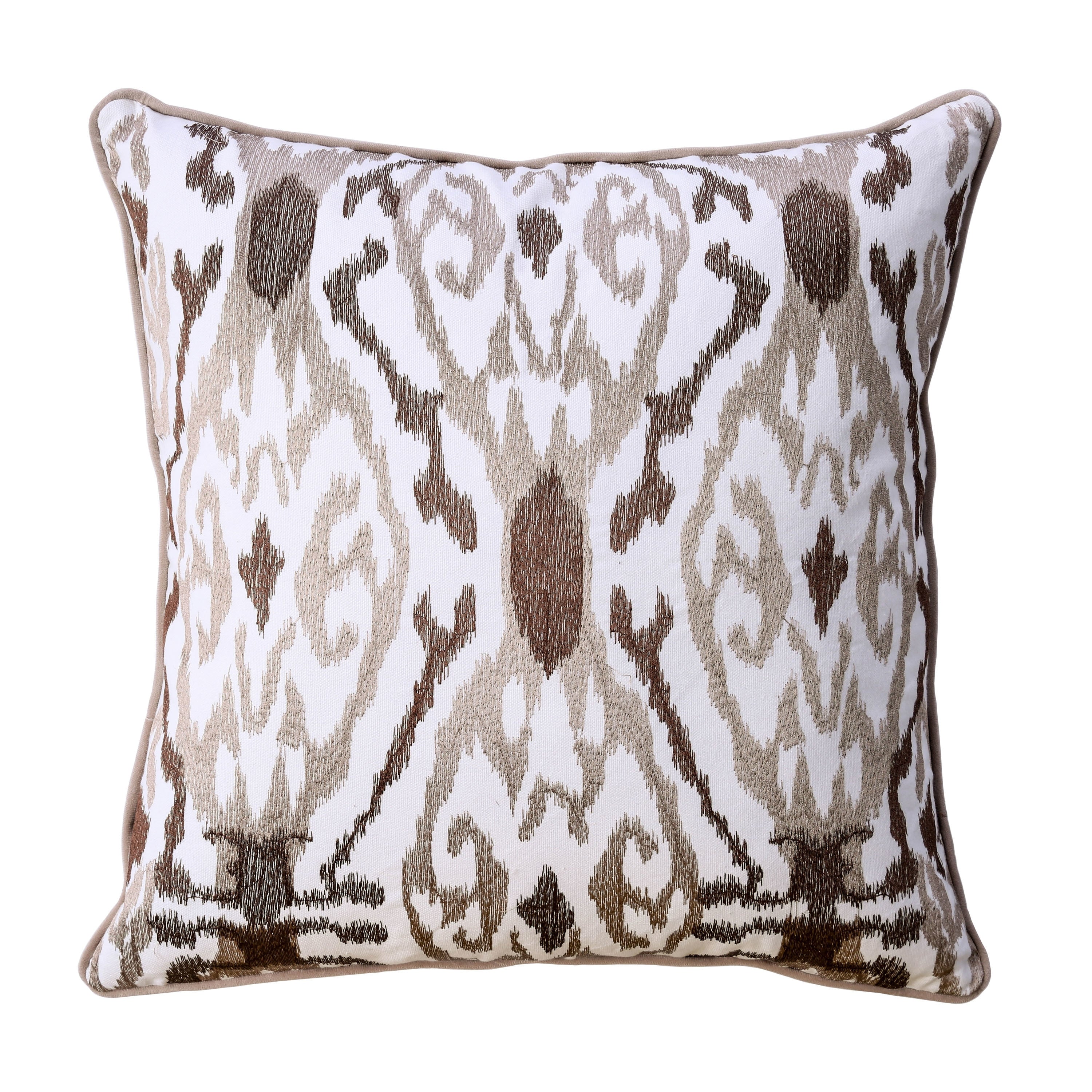 Furniture Of America Halea 20 Inch Latte Brown Ikat Throw Pillows Set Of 2