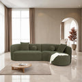 Furniture Of America Niric Modern Chenille Curved Sectional Sofa With Pillows