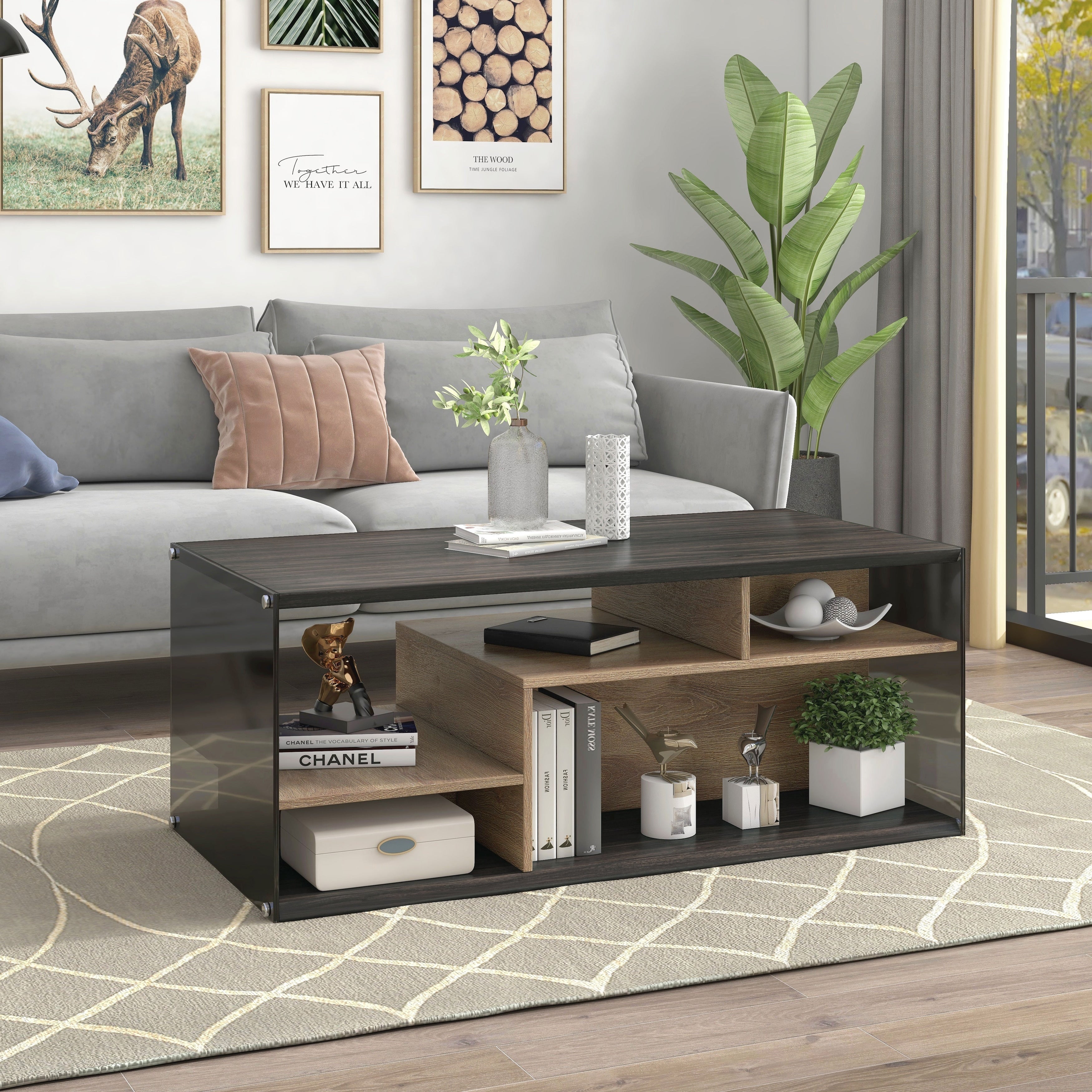 Furniture Of America Noella Contemporary Brown Coffee Table