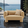 Furniture Of America Nyxel Modern 57 Inch Yellow Fabric Arm Chair With Pillows