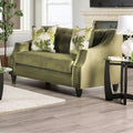 Furniture Of America Olie Transitional Green Solid Wood Padded Loveseat