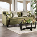 Furniture Of America Olie Transitional Green Solid Wood Padded Sofa