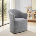 Furniture Of America Orbit Modern Round Barrel Shape Oeko Tex Fabric Fully Assembled Arm Chair With Casters