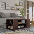 Furniture Of America Carleigh Contemporary Walnut Open Storage Coffee Table