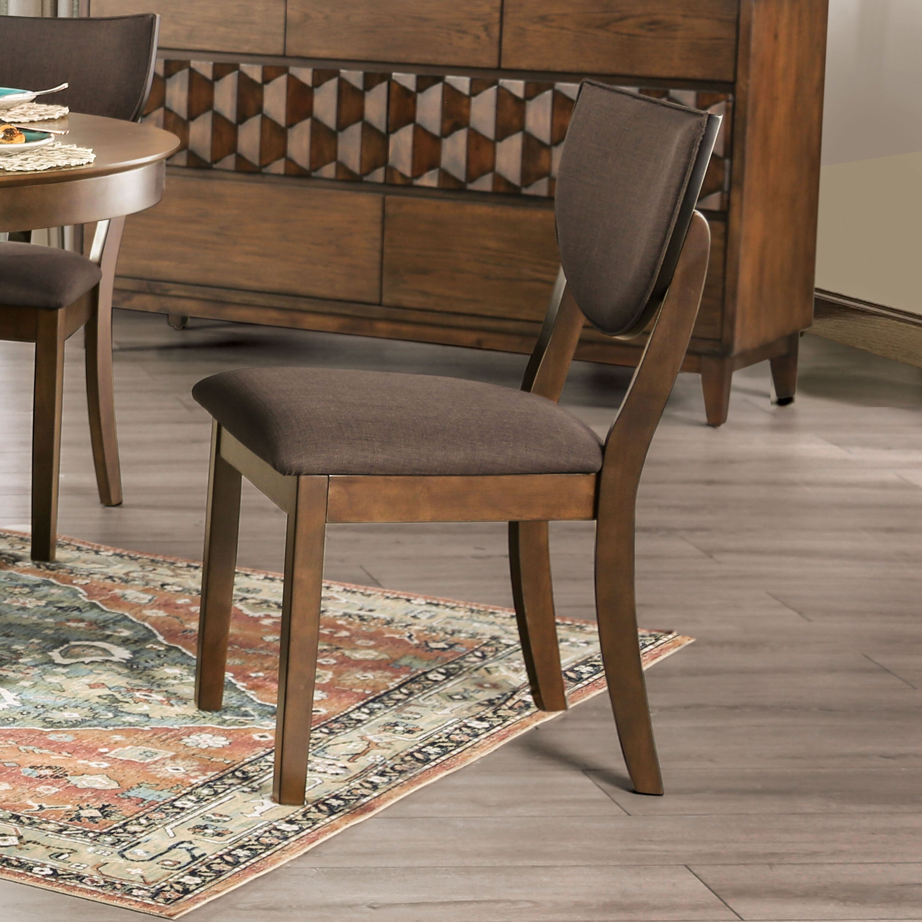 Furniture Of America Oskam I Transitional Chocolate Side Chair Set Of 2
