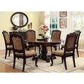 Furniture Of America Oskarre Iii Brown Cherry 7 Piece Round Dining Set