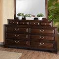 10 Drawer Dresser Brown Cherry
