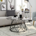Furniture Of America Parisa Contemporary Glass Top Coffee Table