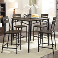 Furniture Of America Patton Rustic Modern 5 Piece Counter Height Dining Set