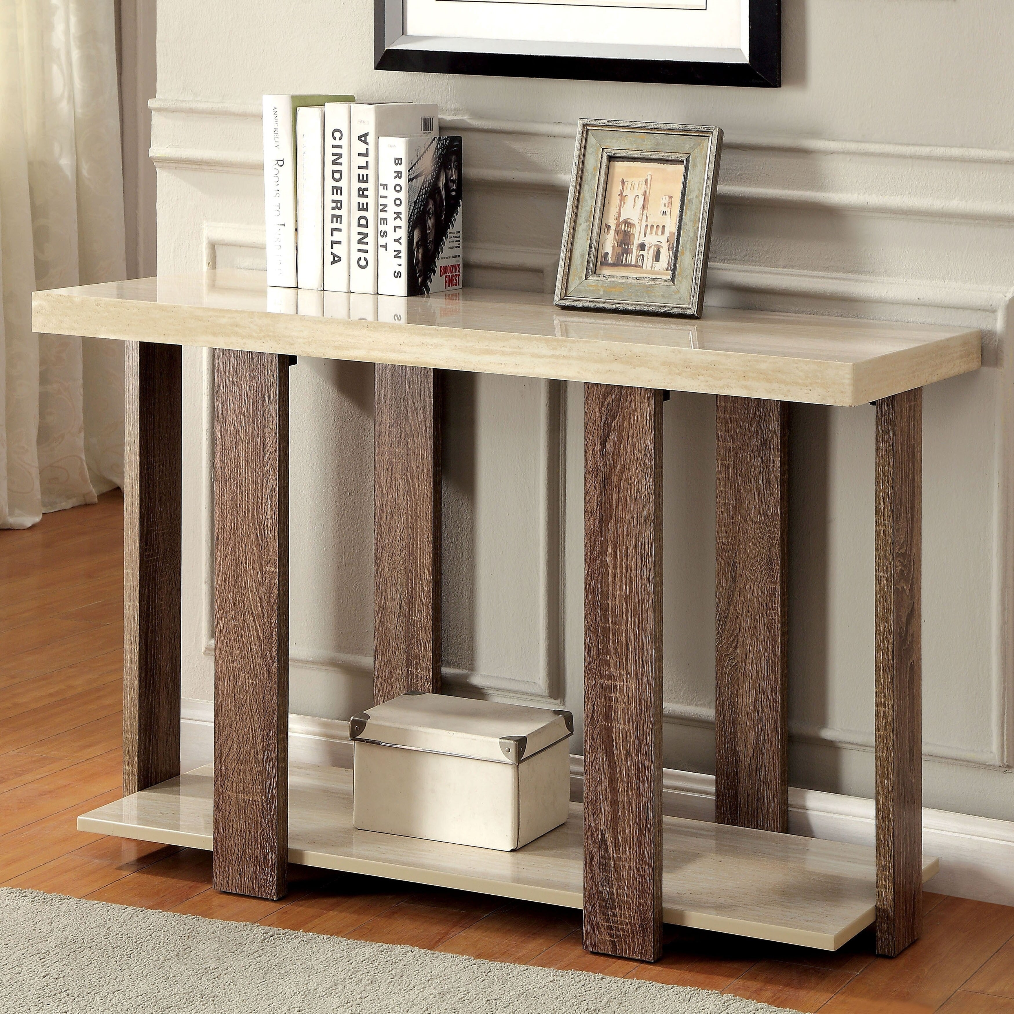 Kennin Modern Two Tone Sofa Table By Foa