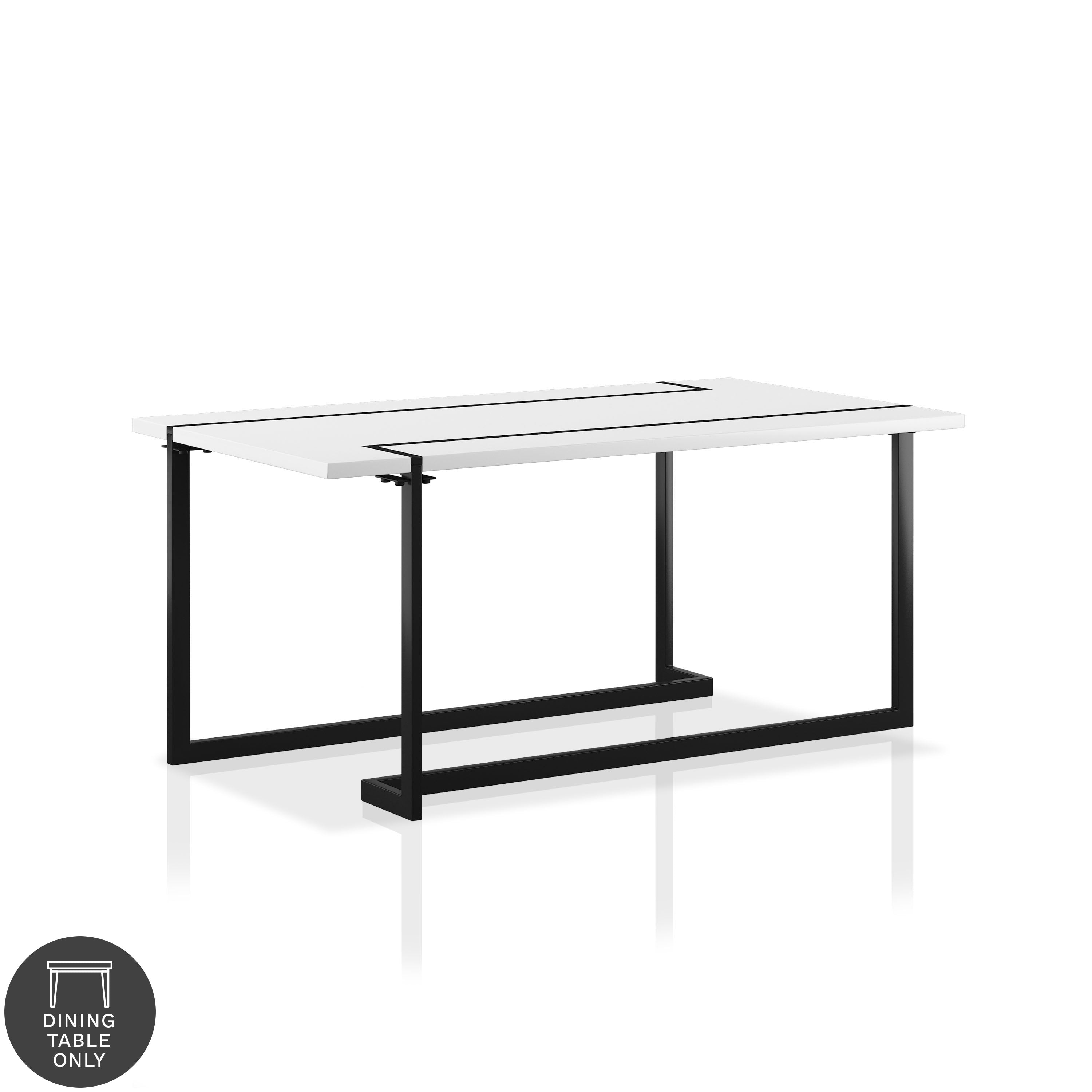 Furniture Of America Payn Contemporary White Solid Wood Dining Table