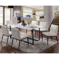 Furniture Of America Payn Contemporary White Metal 7 Piece Dining Set