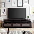 Furniture Of America Bauston Espresso Wood Entertainment Console