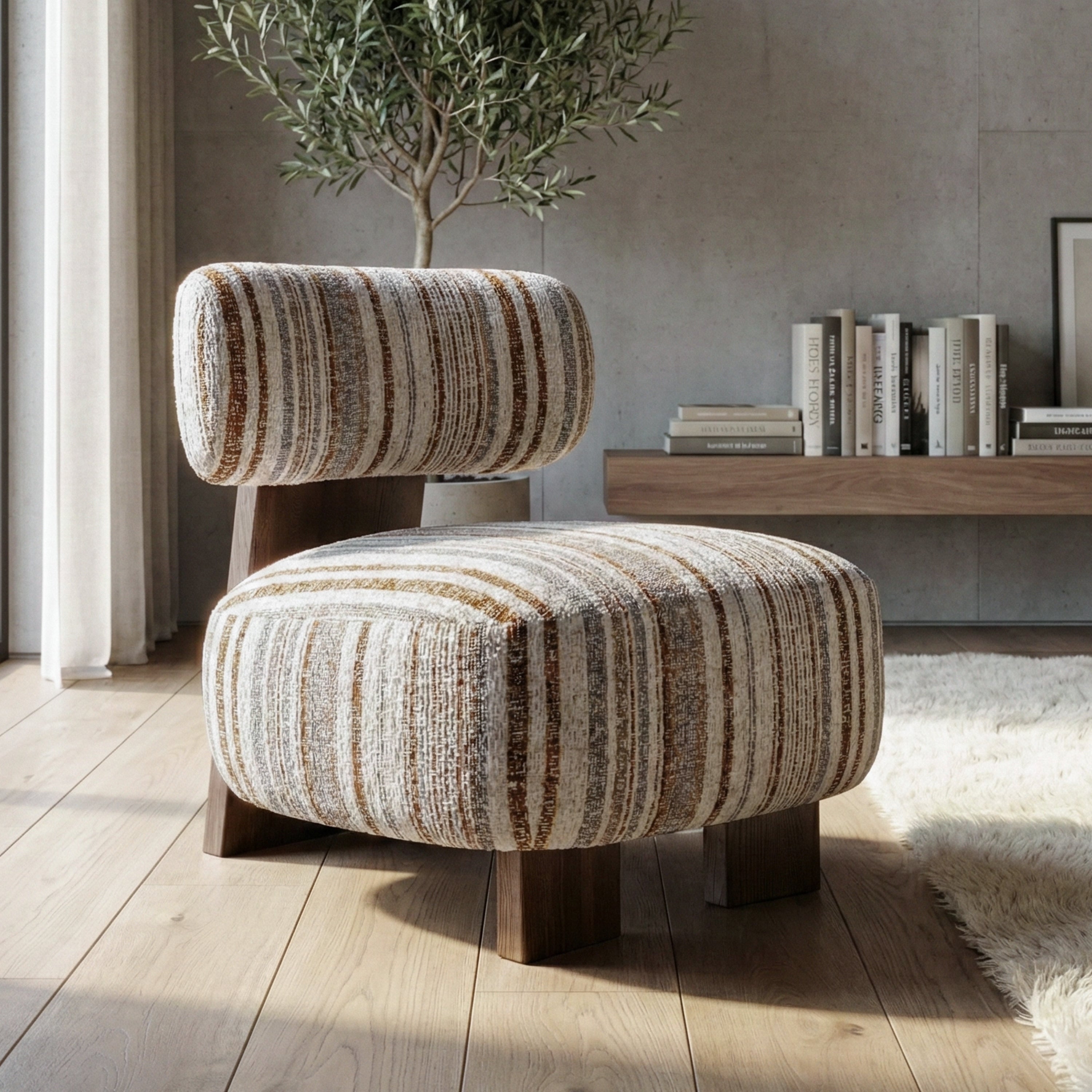 Furniture Of America Premier Modern 28 Inch Low Profile Premium Upholstered Fully Assembled Accent Chair
