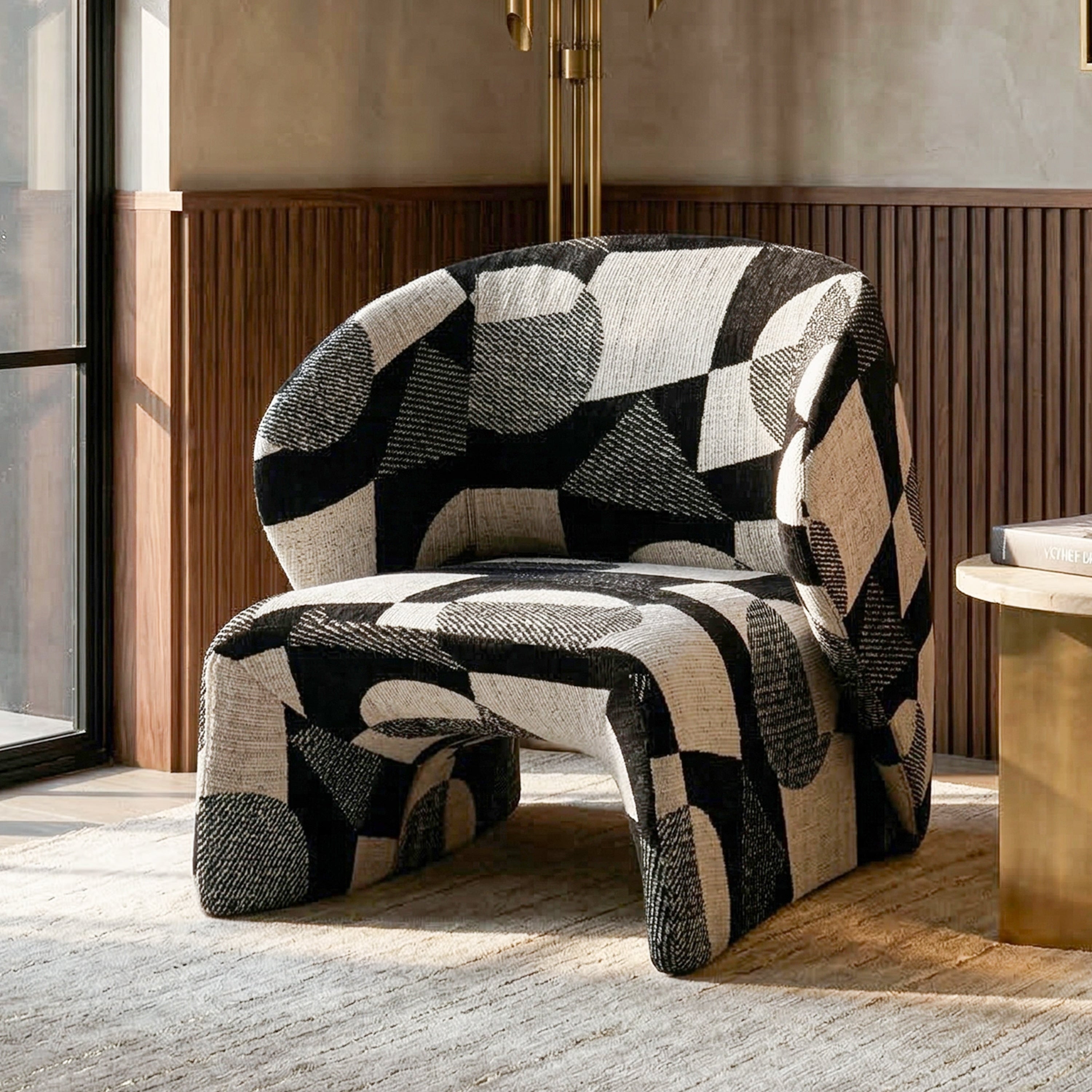 Furniture Of America Premier Modern 31 Inch Low Profile Premium Upholstered Fully Assembled Accent Chair