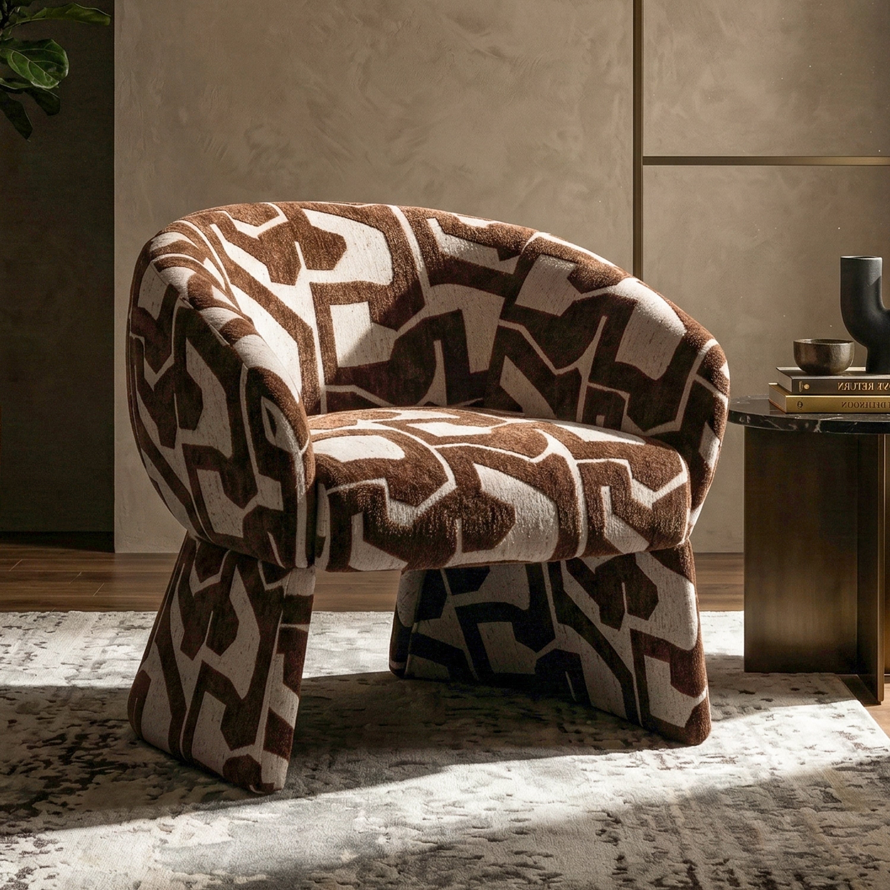 Furniture Of America Premier Modern 31 Inch Premium Upholstered Barrel Fully Assembled Accent Chair
