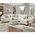 Furniture Of America Restian Transitional Ivory Chenille Sectional
