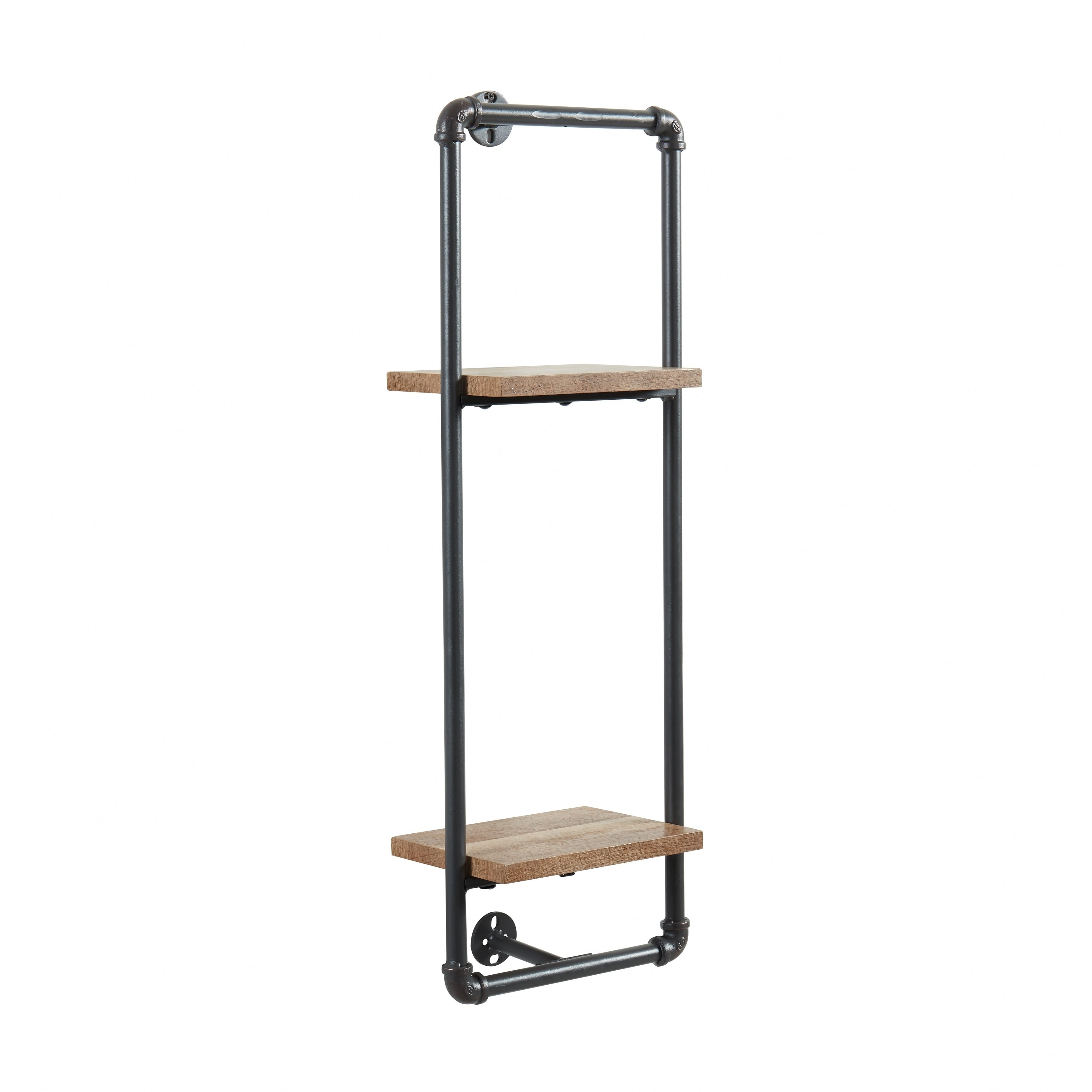 Furniture Of America Romi Sand Black Industrial Pipe Wall Shelf