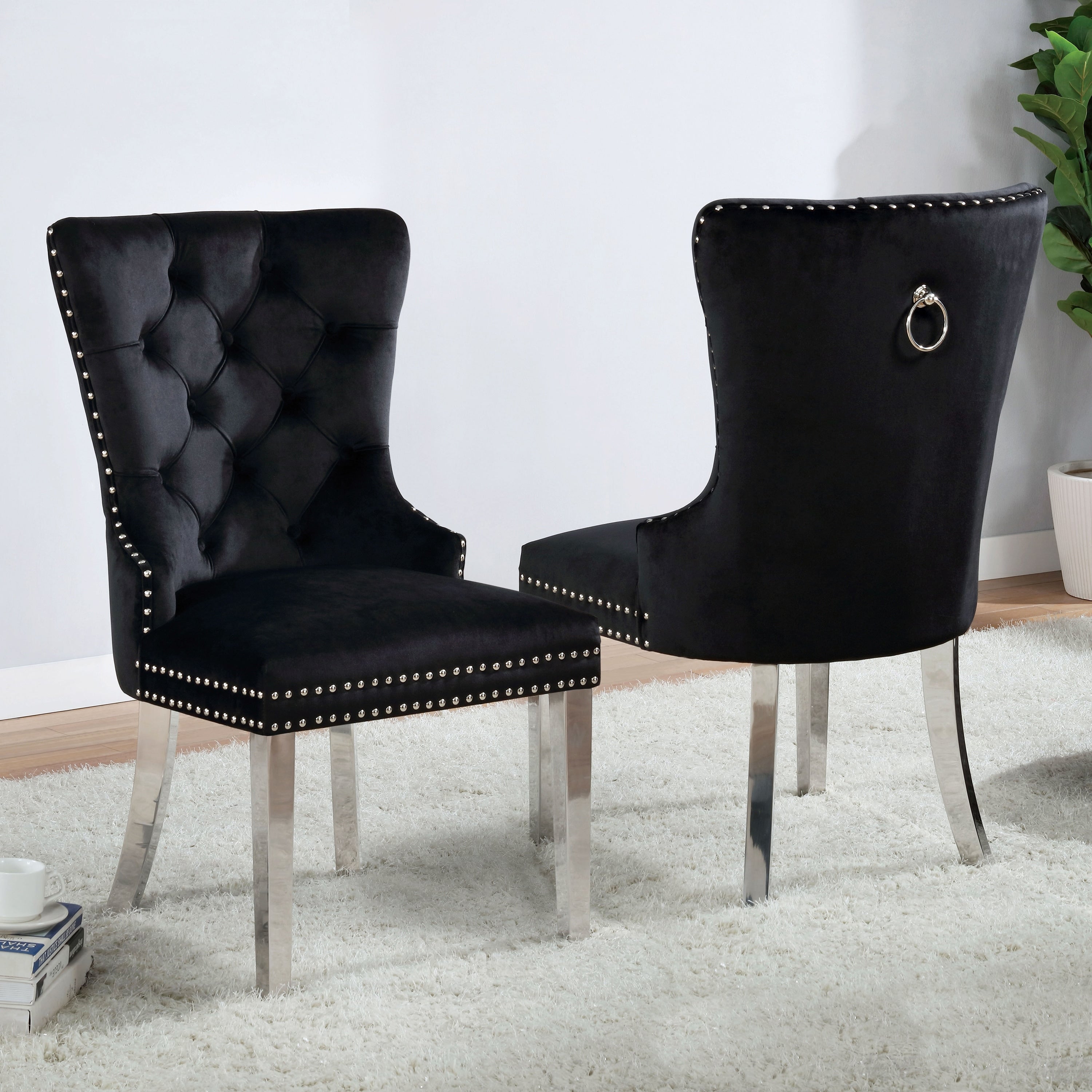 Furniture Of America Rorrie Transitional Tufted Dining Chair Set Of 2
