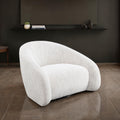 Furniture Of America Ruray Modern Upholstered Swivel Accent Chair With Curved Back And Arm