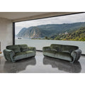 Furniture Of America Rydel Modern 2 Piece Olive Green Chenille Sofa Set With Pillows