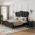 Furniture Of America Seabliss Glam 2 Piece Black Solid Wood Panel Bedroom Set