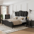 Furniture Of America Seabliss Glam 3 Piece Black Solid Wood Panel Bedroom Set