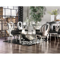 Serenia Contemporary 7 Piece Satin Metal Dining Set By Foa
