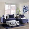 Furniture Of America Slaren Transitional Navy Microfiber Sectional