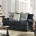 Furniture Of America Slay Transitional Navyblue Chenille Loveseat