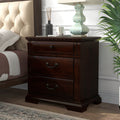 Tasine Traditional Cherry 3 Drawer Nightstand By Foa