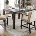 Furniture Of America Telara Contemporary Antique Black 54 Inch Counter Height Dining Table