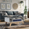 Furniture Of America Mafel Mid Century Modern Two Tone Coffee Table