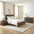 Furniture Of America Thalv Mid Century Modern 4 Piece Dark Walnut Wood Bedroom Set With Dresser And 2 Nightstands