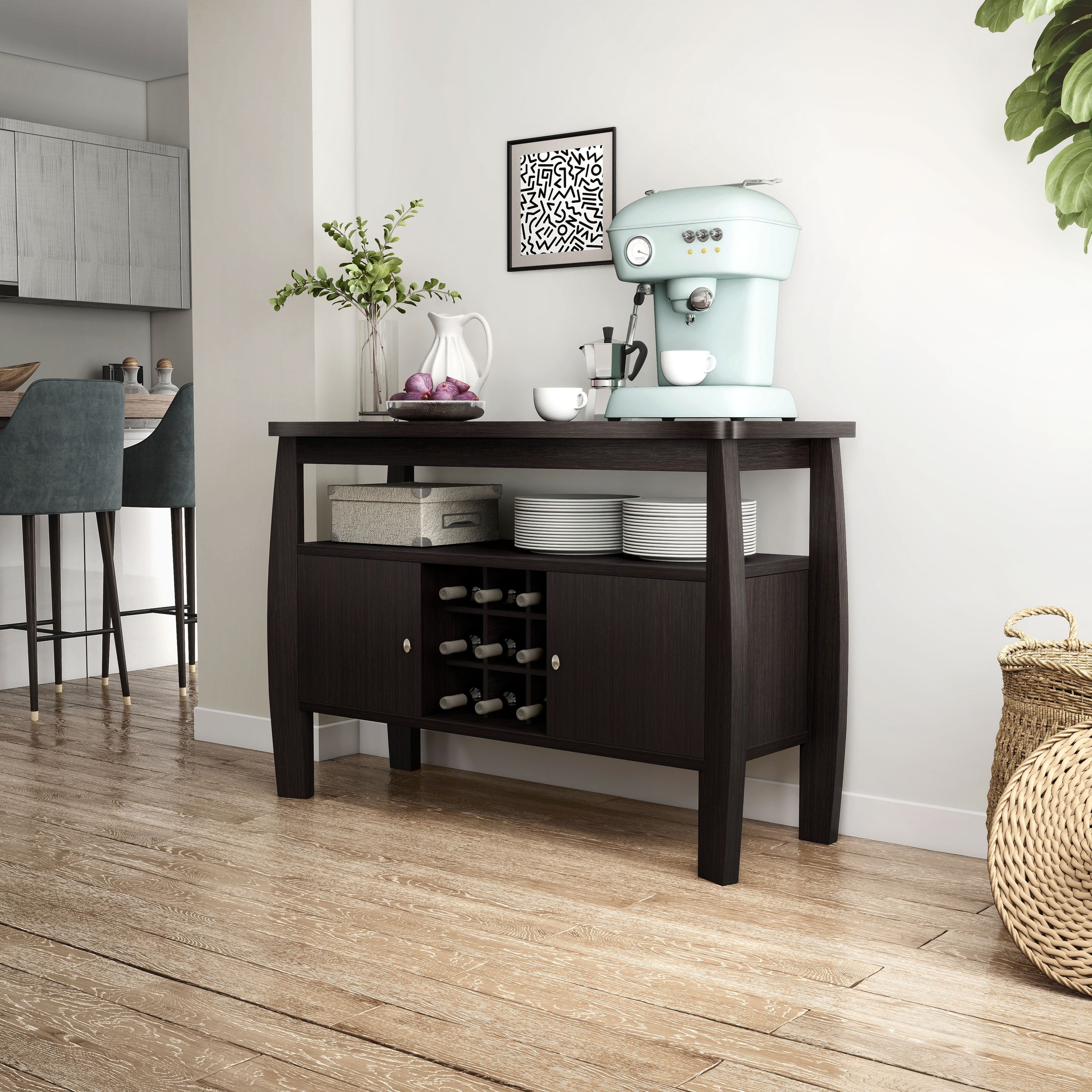 Furniture Of America Zarina Cappuccino Buffet Table