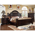 Grande Traditional Dark Walnut 3 Piece Bed Set By Foa