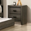Furniture Of America Vilk Transitional Grey Solid Wood Nightstand