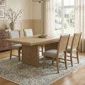Furniture Of America Virex Rustic 5 Piece Solid Wood Extendable Dining Table Set