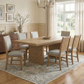 Furniture Of America Virex Rustic 7 Piece Solid Wood Extendable Dining Table Set