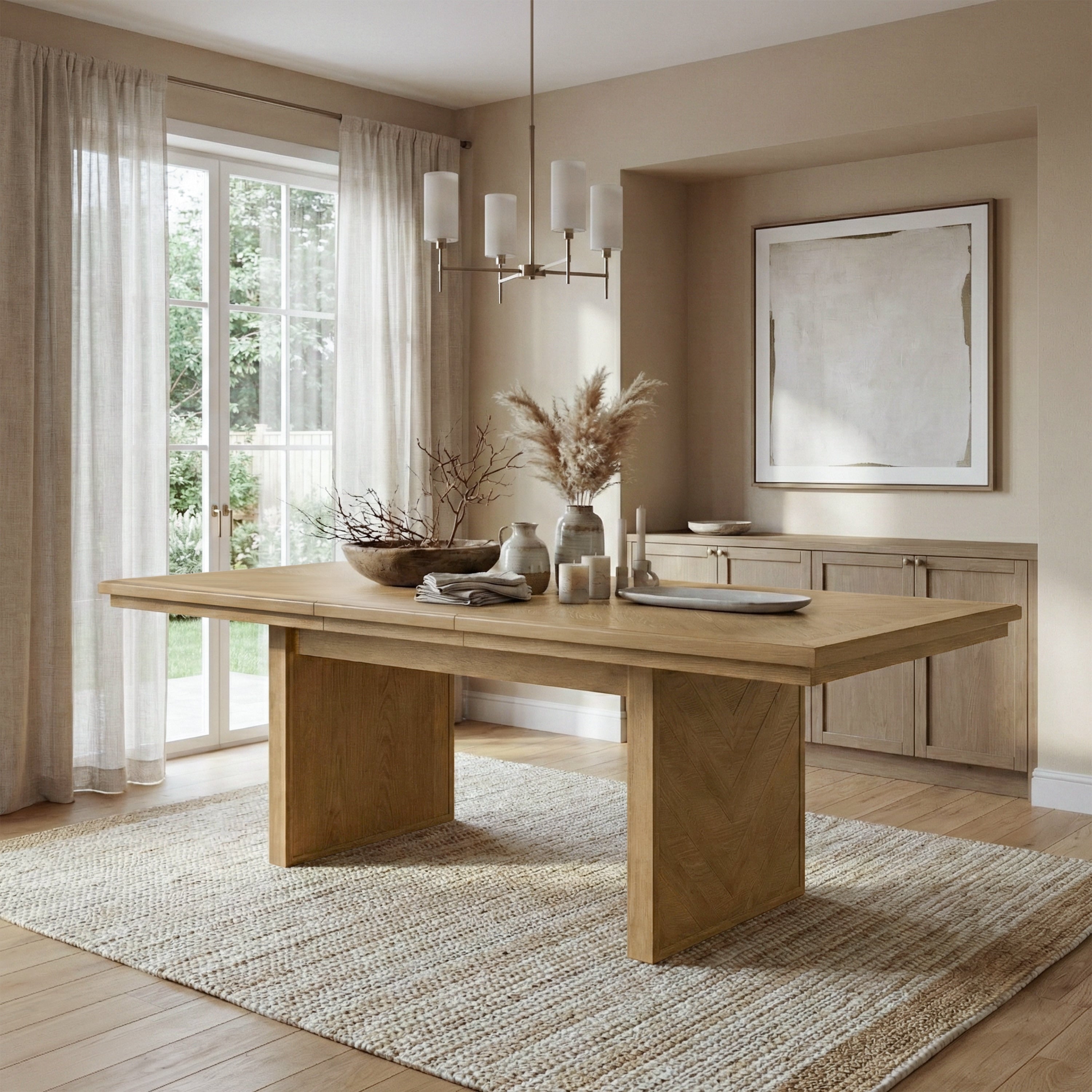 Furniture Of America Virex Rustic 90 Inch Solid Wood Extendable Dining Table