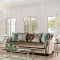 Furniture Of America Vynn Transitional Solid Wood Padded Sofa