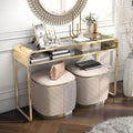 Furniture Of America Watler Contemporary Glass Top Sofa Table