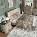 Furniture Of America Weegin Modern 3 Piece White Oak Wood Panel Bed And 2 Nightstand Bedroom Set