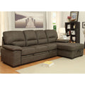 Delton Contemporary Nubuck Leather Sleeper Sectional By Foa