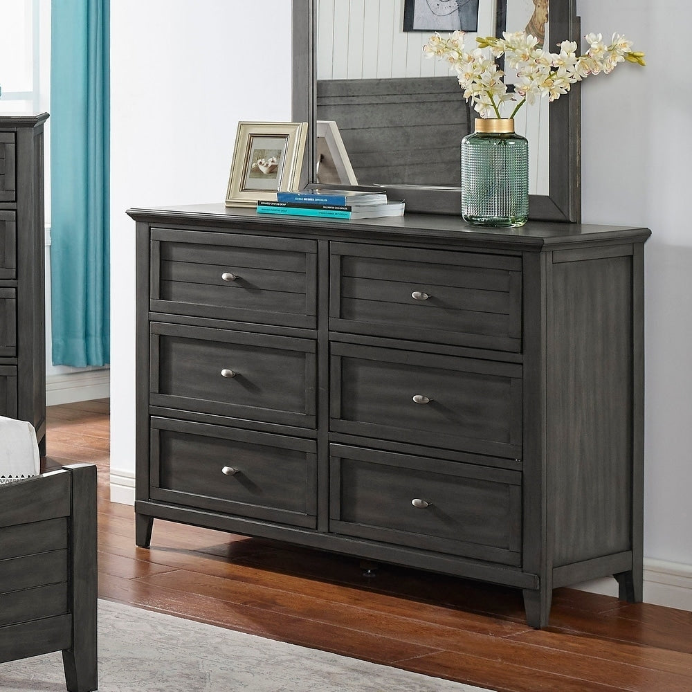 Furniture Of America Wese Transitional Grey Solid Wood Dresser