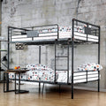 Furniture Of America Herman Industrial Antique Black Full Over Full Bunk Bed