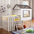 Furniture Of America Woud Transitional White Twin Wood House Bed
