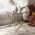 Furniture Of America Zayen Modern Hammered Metal Accent Side Table