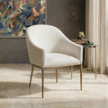 Furniture Of America Zefini Modern Hammered Metal Padded Arm Chair