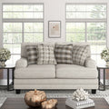 Furniture Of America Murgia Transitional Grey Linen Love Seat